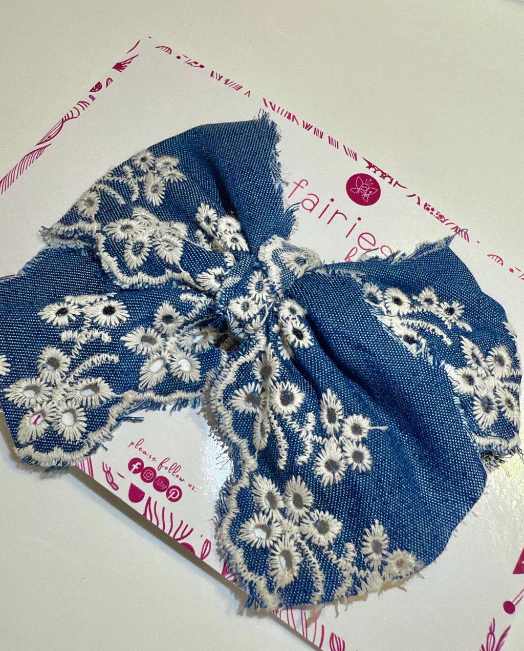 The Denim Hair bow