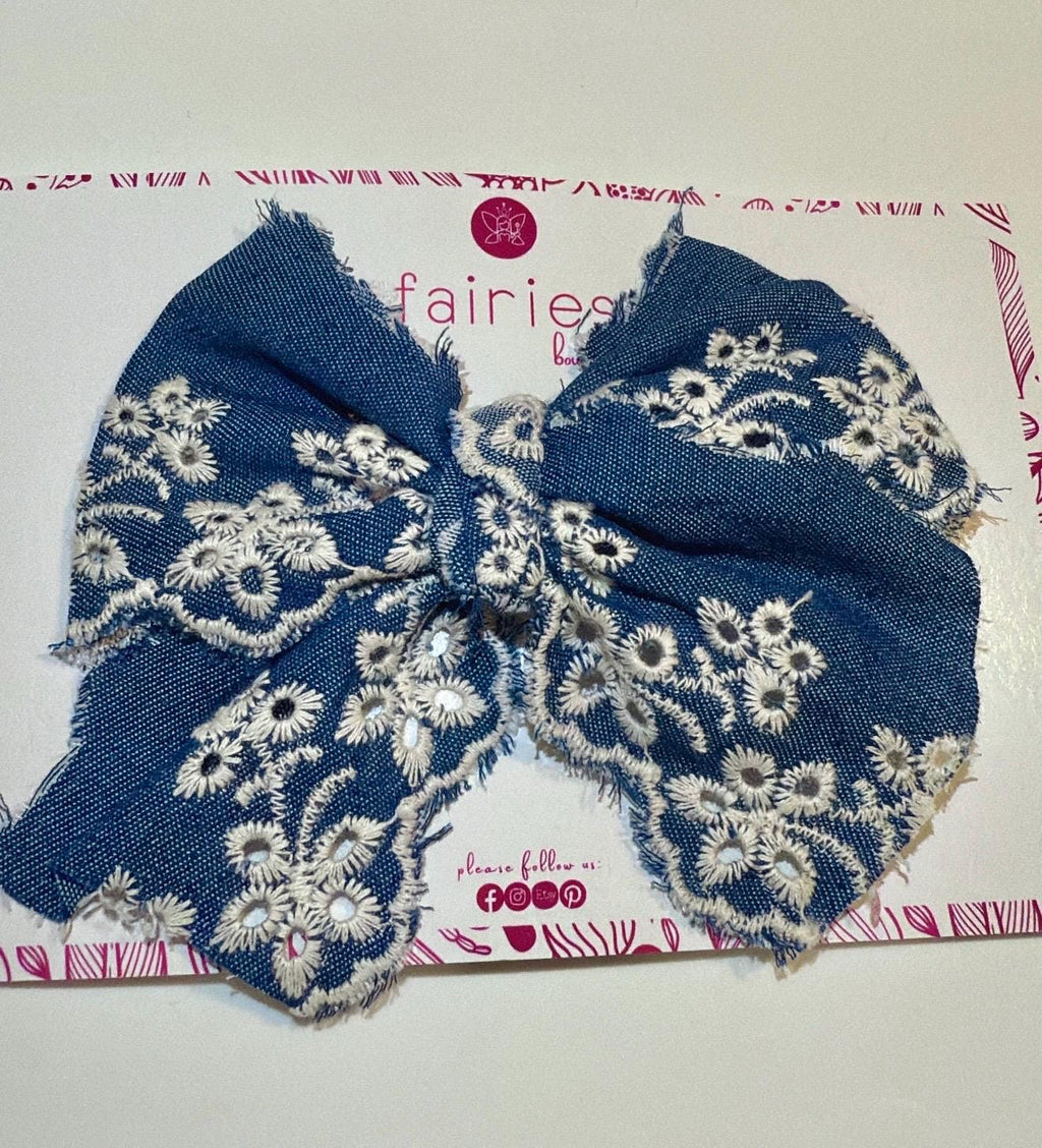 The Denim Hair bow