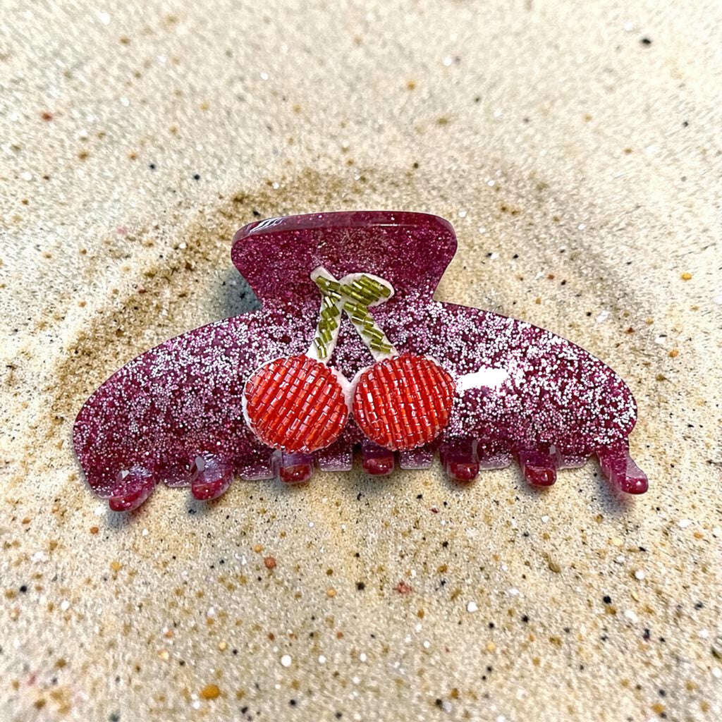 Summer fruits glitter hair claw clip