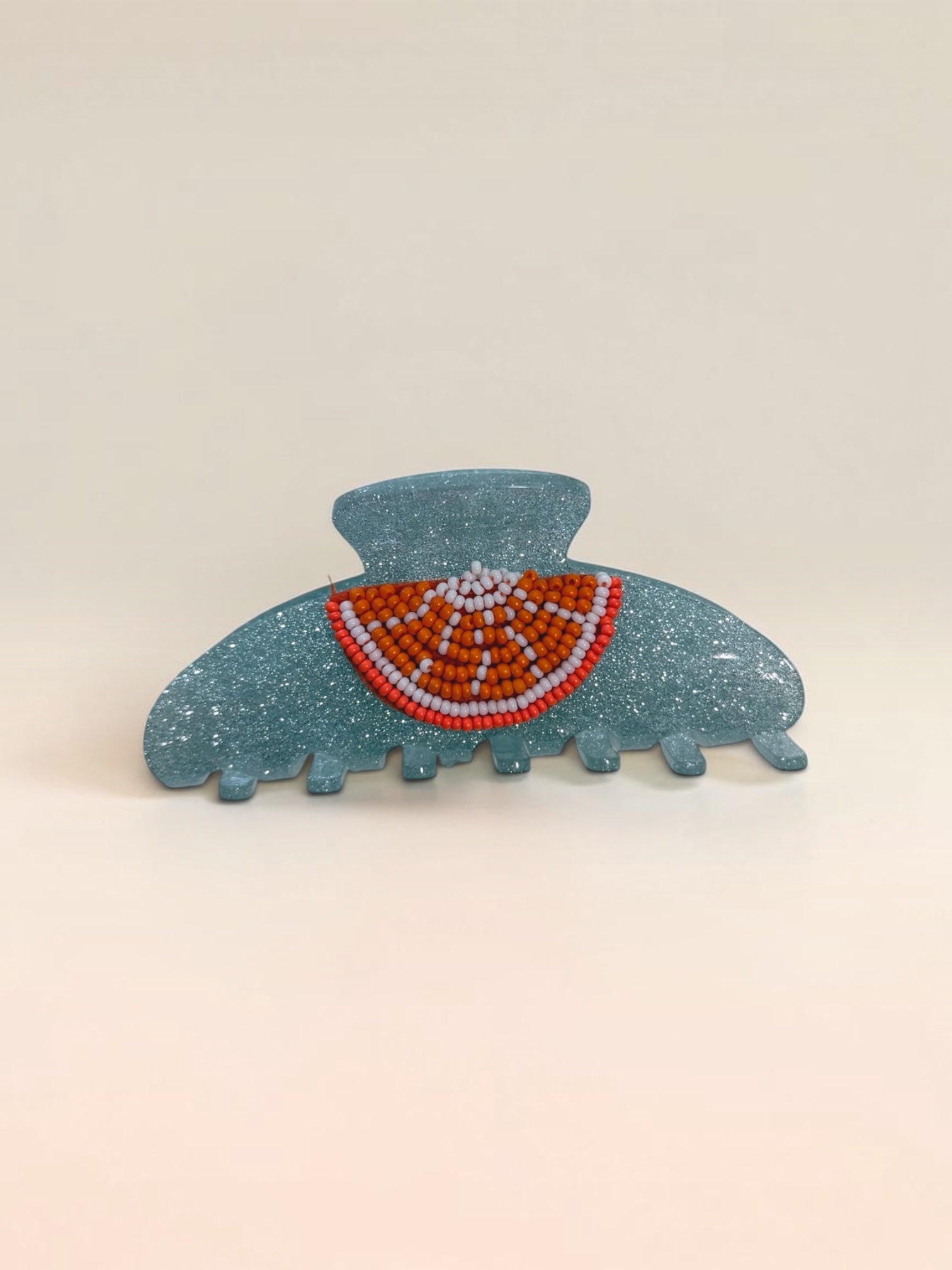 Summer fruits glitter hair claw clip